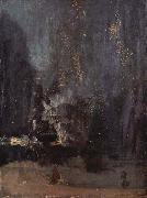 James Abbott Mcneill Whistler Nocturne in Black and Gold France oil painting artist